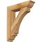 Ekena Millwork Imperial Traditional Rough Sawn Bracket w/ Offset Brace, Western Red Cedar, 6"W x 24"D x 28"H BKT0604X24X28IMP01RWR - alternate 1